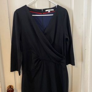 Boden black ponte knit dress 14R